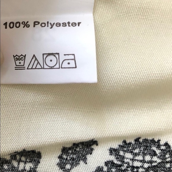 🎄 Swim kimono SZ L long black/cream NWOT - Picture 6 of 8